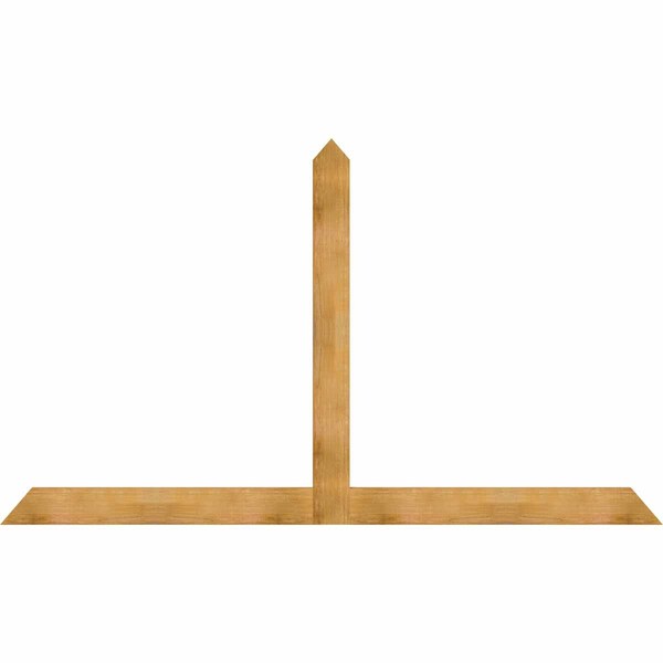 Ekena Millwork Portland Rough Sawn Timber Gable Bracket, Western Red Cedar, 108"W x 63"H x 2"D x 6"F, 14/12 Pitch GBW108X63X0206POR00RWR - main